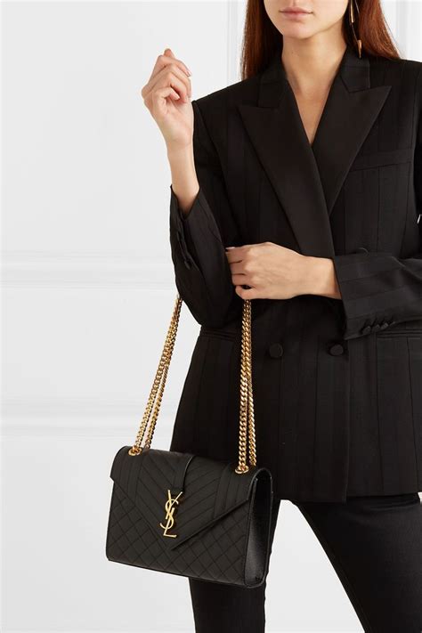 black ysl shoulder bag|quilted designer patchwork shoulder bags.